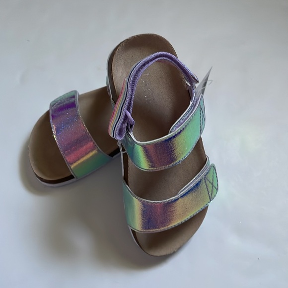 The Children Place, Holographic silver sandals, size 9. 100% faux leather - Picture 6 of 17